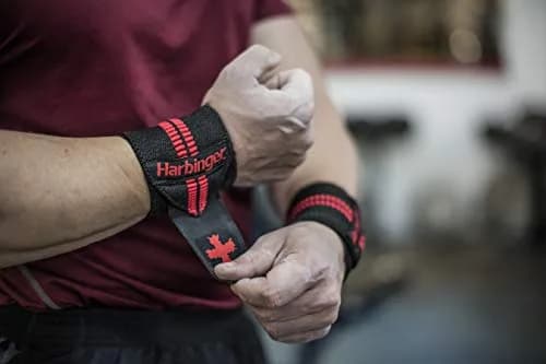 Harbinger Red Line 18-Inch Weightlifting Wrist Wraps (Pair) | Competition Grade Elastic for Maximum Stability thumbnail 6