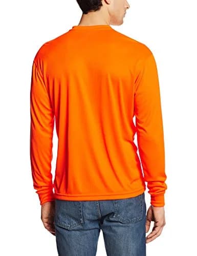 Carhartt Men's Force Relaxed Color Enhanced LS T-Shirt, Brite Orange, X-Large | Moisture-Wicking, Stain-Resistant Work Tee thumbnail 2