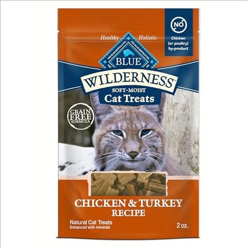 Blue Buffalo Wilderness Chicken & Turkey Soft Cat Treats 57g (2 oz) | Grain-Free, Real Meat First thumbnail 1