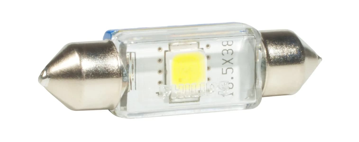 Philips 43mm festoon X-tremeVision LED 6000K Interior light | Xenon White, 6000K, 43mm, Plug & Play — 38mm