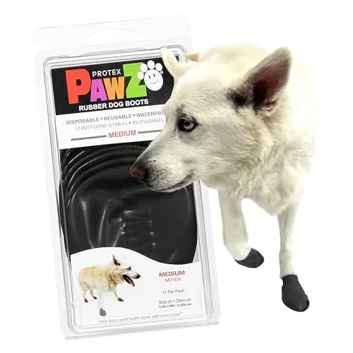 Protex PawZ Rubber Dog Boots for Medium Paws | All-Weather Waterproof, Anti-Slip thumbnail 1