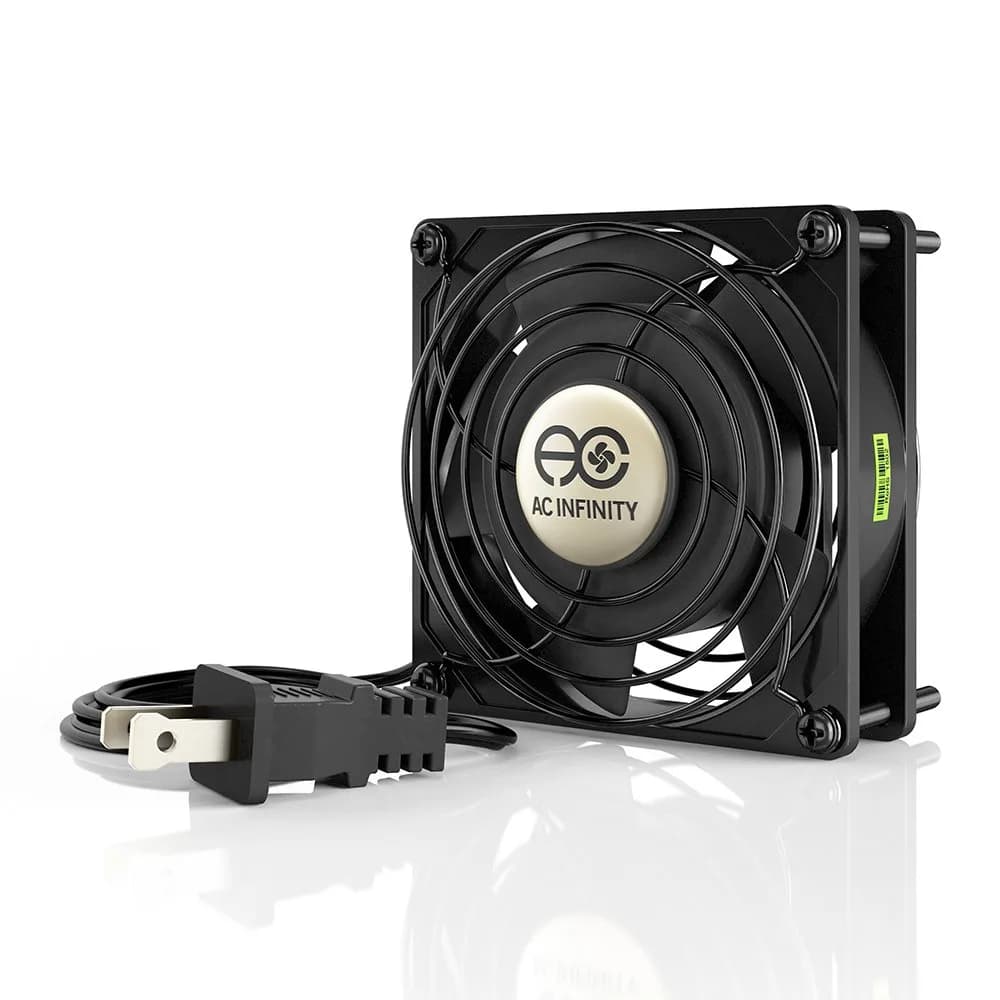 AC Infinity AXIAL 1225 Quiet Muffin Fan 120V AC 120mm x 25mm | Low Noise Cooling Fan — 92 x 92 x 25 mm