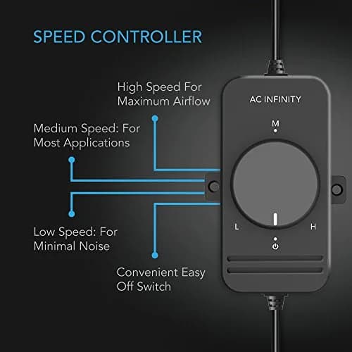 AC Infinity AXIAL S1225D Dual 120mm Muffin Fan with Speed Controller | Quiet, Heavy-Duty Aluminum, 69 CFM thumbnail 3
