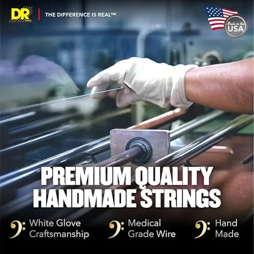 DR Strings Pure Blues Quantum-Nickel Bass Strings Medium Gauge .45-.105 | Balanced Tone for Fingerstyle, Pick, and Slap thumbnail 6