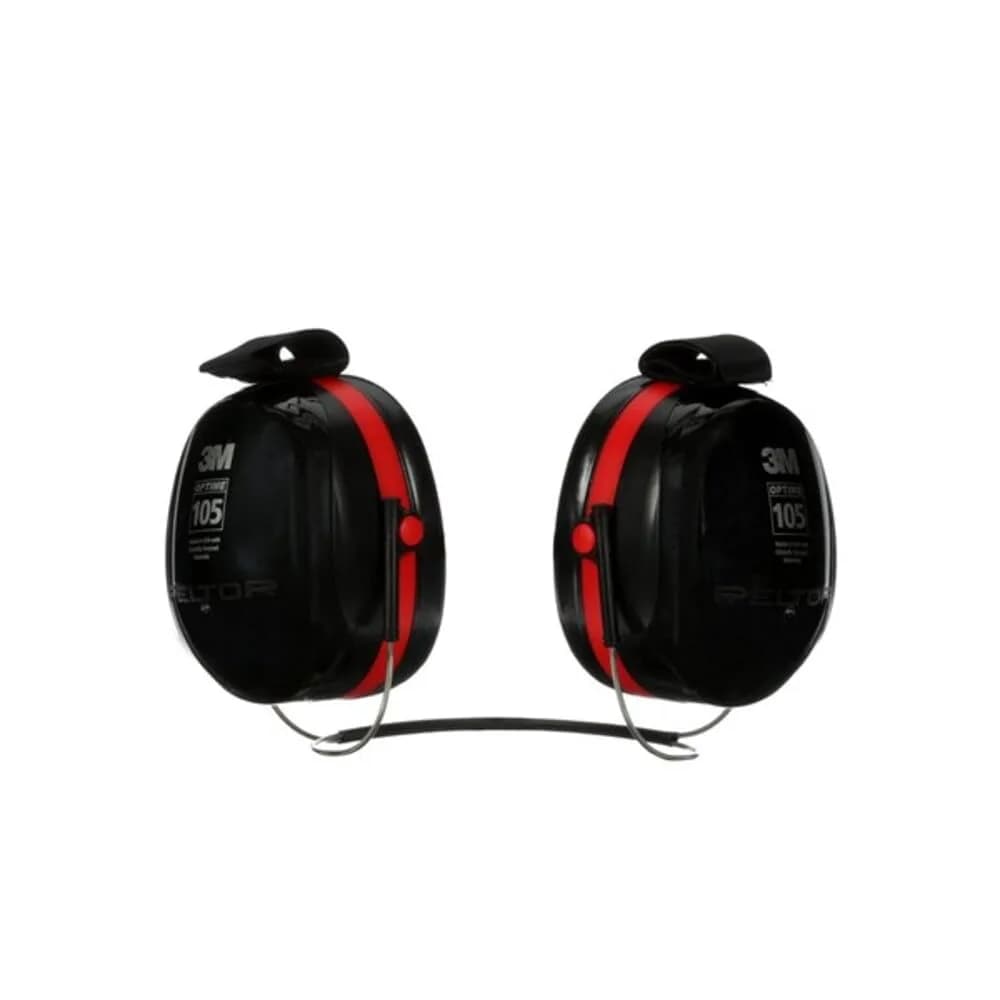 3M Peltor Optime 105 Over-the-Head Earmuffs | NRR 30 dB Hearing Protection — Behind The Head