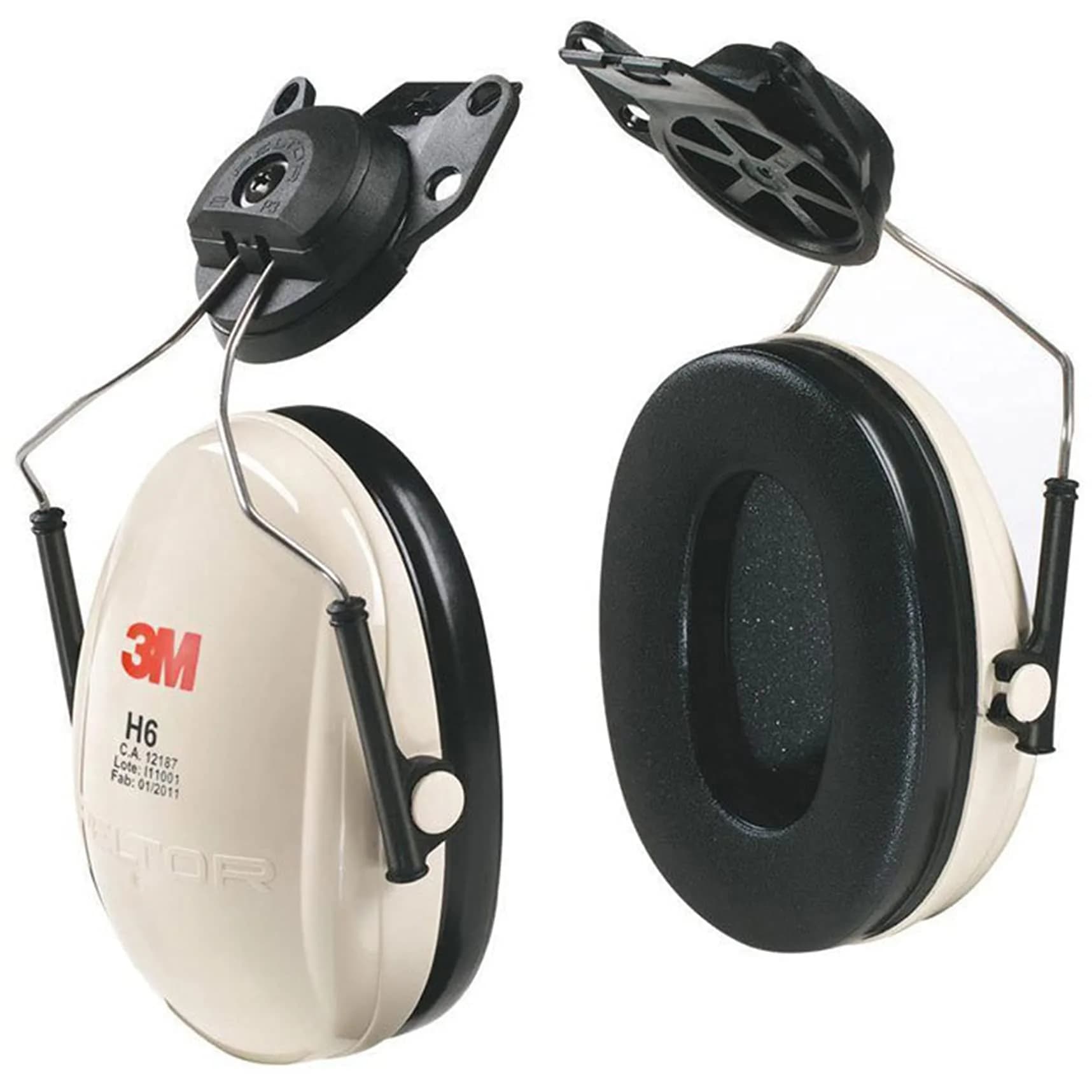 3M PELTOR Optime 95 Earmuffs, Cap Mount, 20 dB NRR, Beige | Industrial Hearing Protection