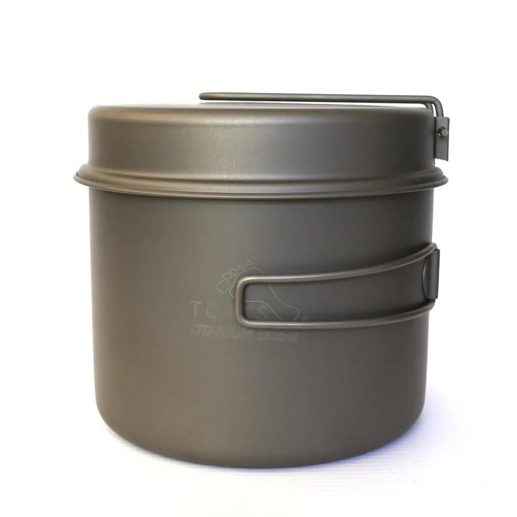 TOAKS Titanium 1600ml Pot with Pan | Ultralight, Corrosion-Resistant Camping Cookware - main product image