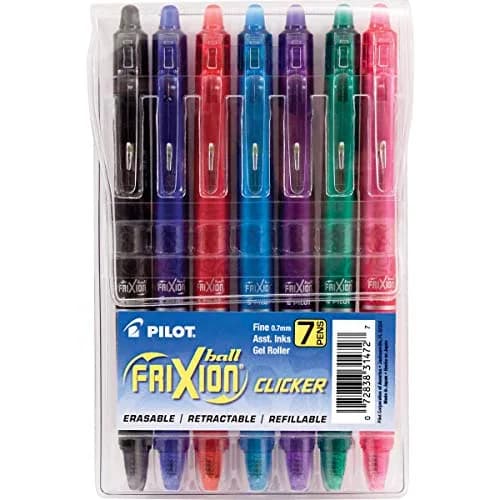 PILOT FriXion Clicker Gel Ink Pens 0.7mm Assorted Colors | Erasable, Refillable, Smooth Writing thumbnail 1