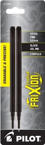 PILOT FriXion Point Gel Ink Refills 0.5 mm Pack of 2 | Erasable Fine Point for Precise Writing thumbnail 1