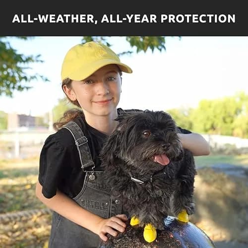Protex PawZ Rubber Dog Boots - Waterproof Non-Slip Dog Shoes & Booties, 12 Pack | All-Weather Paw Protection for Small Dogs thumbnail 6