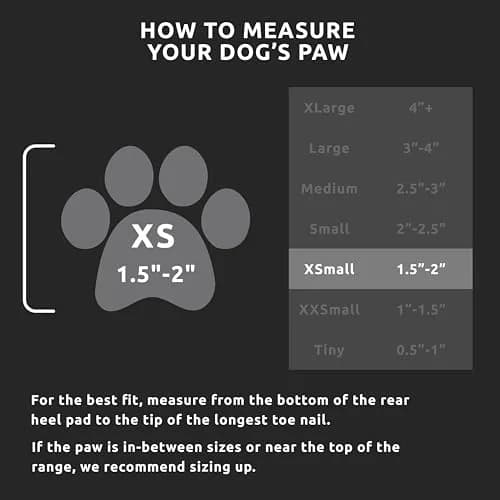 Protex PawZ Rubber Dog Boots Waterproof Non-Slip Shoes 12 Pack | All-Weather Paw Protection (120 chars) thumbnail 3