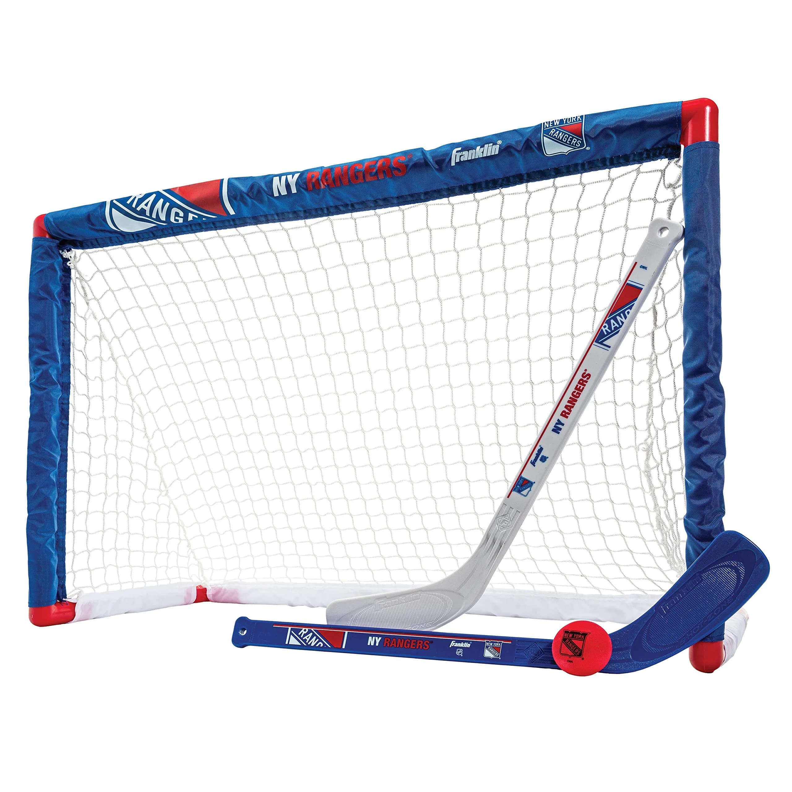 Franklin Sports NHL Team Mini Hockey Set with Sticks and Ball | Ages 3+ Indoor Knee Play - main product image