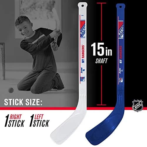 Franklin Sports NHL Team Mini Hockey Set with Sticks and Ball | Ages 3+ Indoor Knee Play thumbnail 4
