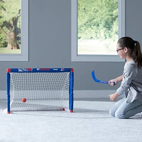 Franklin Sports NHL Team Mini Hockey Set with Sticks and Ball | Ages 3+ Indoor Knee Play thumbnail 6