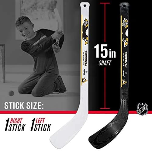 Franklin Sports NHL Mini Hockey Goal + Stick Set - Pittsburgh Penguins 76 cm (28 in) x 51 cm (20 in) | Official NHL Team Toy thumbnail 4