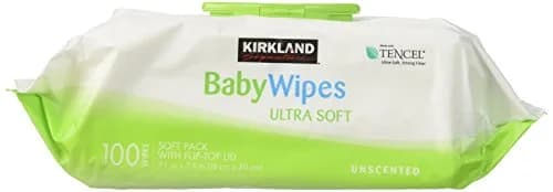 KIRKLAND Signature Baby Wipes, Ultra-Soft, Unscented, 100 Count | Hypoallergenic & Alcohol-Free thumbnail 1