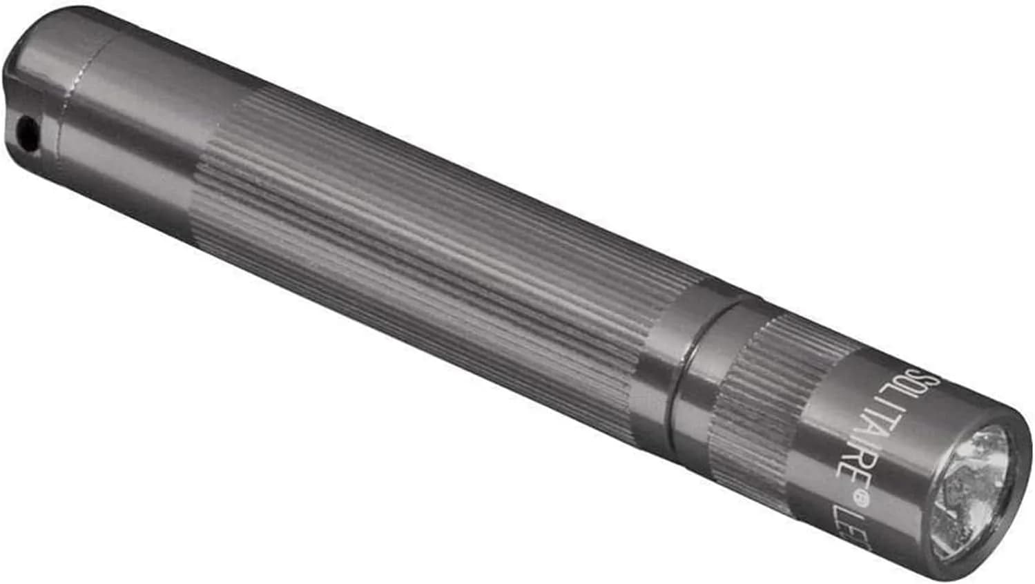 MagLite Solitaire LED Flashlight Red 27 Lumens (0.5 inch diameter) | Keychain-Sized, Water-Resistant, Adjustable Beam — Gray