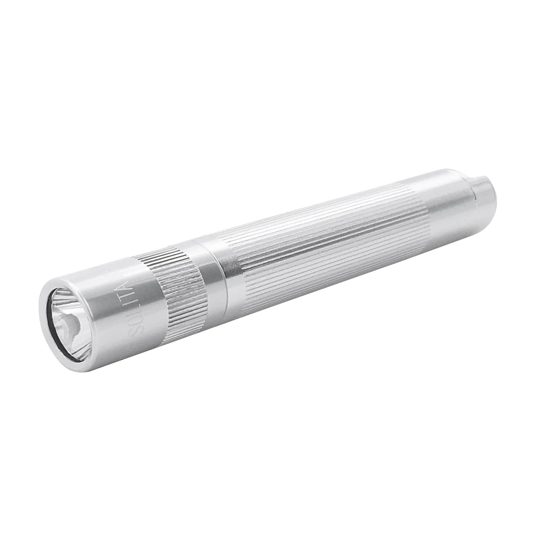 MagLite Solitaire LED Flashlight Red 27 Lumens (0.5 inch diameter) | Keychain-Sized, Water-Resistant, Adjustable Beam — Silver
