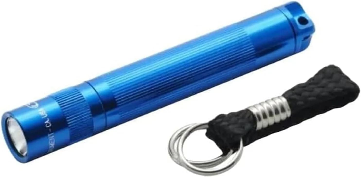 MagLite Solitaire LED Flashlight Red 27 Lumens (0.5 inch diameter) | Keychain-Sized, Water-Resistant, Adjustable Beam — Blue