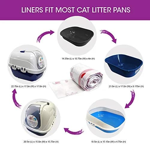 Fresh Kitty 80 Count Super Thick Drawstring Litter Box Liners | Scented, Durable, Easy Clean, Jumbo Size thumbnail 4