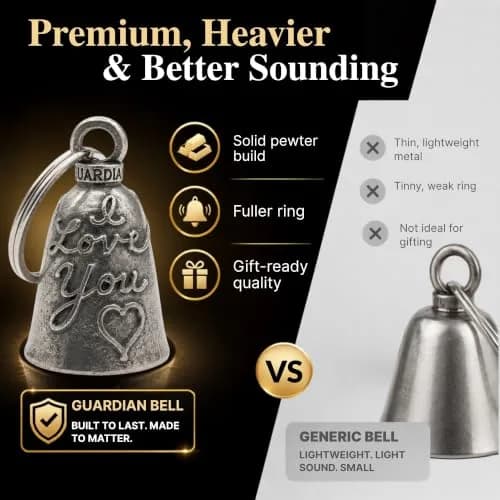 Guardian Bell Celtic Weave Good Luck Bell 2 Inch | Lead-Free Pewter, Made in USA, Versatile Motorcycle & Vehicle Charm thumbnail 5