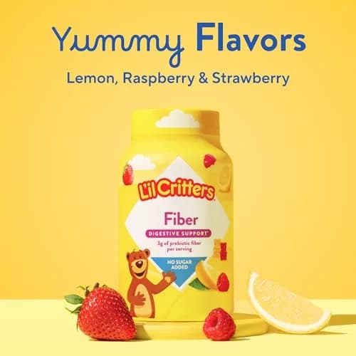 Lil Critters Kids Fiber Gummies for Digestive Support | Sugar Free, 90 Count (Pack of 1) thumbnail 8