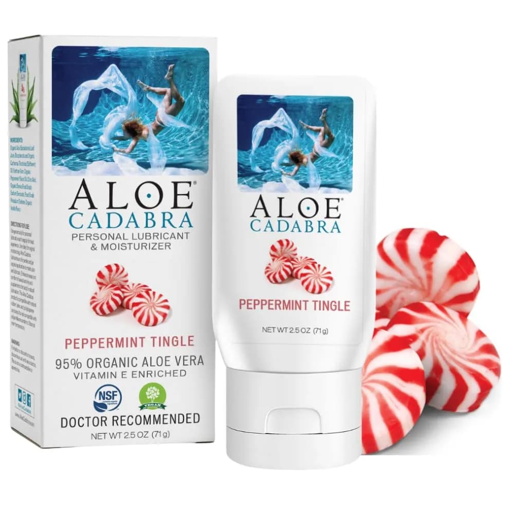 Aloe Cadabra Tahitian Vanilla Flavored Vaginal Moisturizer 74ml (2.5 Fl Oz) | Organic Edible Aloe Lube — 2.5 Ounce