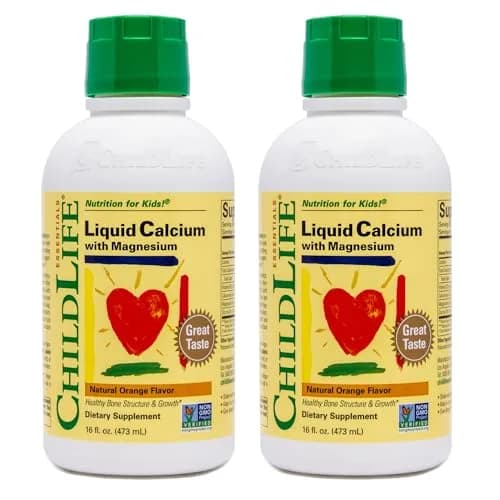ChildLife Essentials Liquid Calcium Supplement for Kids 16 fl Oz (2 Pack) | Supports Bone Growth & Absorption thumbnail 1