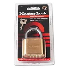 Master Lock MLK175D Resettable Combination Padlock 2" Brass | Durable, Keyless Security for Indoors & Outdoors — 24-Pack