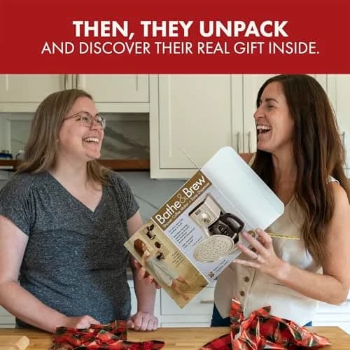Prank-O Bathe & Brew Prank Gift Box Empty Coffee Maker Gag Gift for Men & Coworkers | 28.6cm x 30.9cm x 0.7cm (11.25" x 9" x 3.25") thumbnail 4