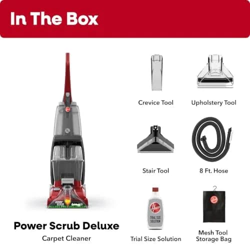 Hoover PowerScrub Deluxe Carpet Cleaner Machine, Pet & Upholstery Tools | Deep Stain Removal & Fast Drying thumbnail 9