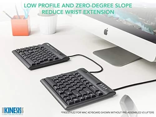KINESIS Freestyle2 Ergonomic Keyboard for Mac | Adjustable Split Design, VIP3 Lifters, Low-Force Membrane Switches thumbnail 6