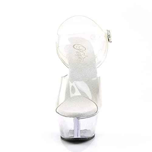 Pleaser Kiss-208 Ankle-Strap Platform Sandal | 6" Spike Heel & Rubber Sole (10 US) thumbnail 2