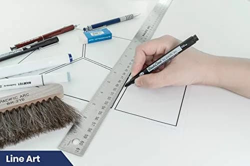 Pacific Arc Stainless Steel 24 Inch Metal Ruler with Cork Back & Metric Graduations | Precise Measuring Tool thumbnail 6
