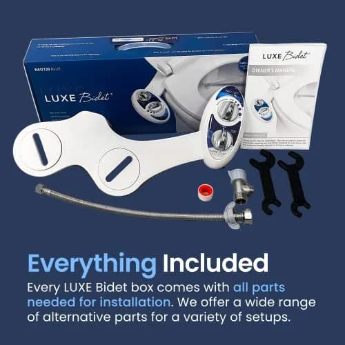 LUXE Bidet NEO 120 Self-Cleaning Bidet Attachment for Toilet Seat, Blue | Non-Electric, Adjustable Pressure, Rear Wash thumbnail 2