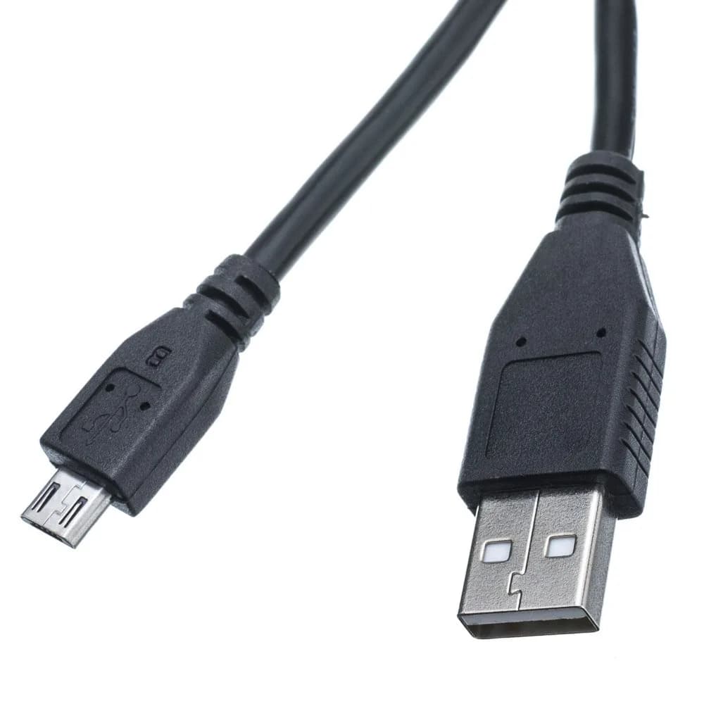 CableWholesale 1.5 ft (18 in) Micro USB 2.0 Cable Black | Syncs Data at 480 Mbps — 1.5 ft