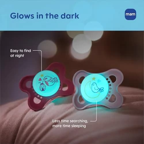 MAM Original Baby Pacifiers 0-6 Months, Glow-in-the-Dark, 2-Pack | Developed with Orthodontists thumbnail 5