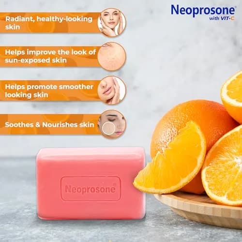 Neoprosone Skin Brightening Turmeric Soap 200g (7oz) | Exfoliating Bar for Dark Spots & All Skin Types thumbnail 3