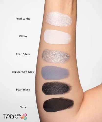 TAG Pearl Silver Face and Body Paint 32gm (1.13 oz) | Hypoallergenic, Non-Toxic, Wax-Based for Flexible Designs thumbnail 5