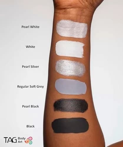 TAG Pearl Silver Face and Body Paint 32gm (1.13 oz) | Hypoallergenic, Non-Toxic, Wax-Based for Flexible Designs thumbnail 6