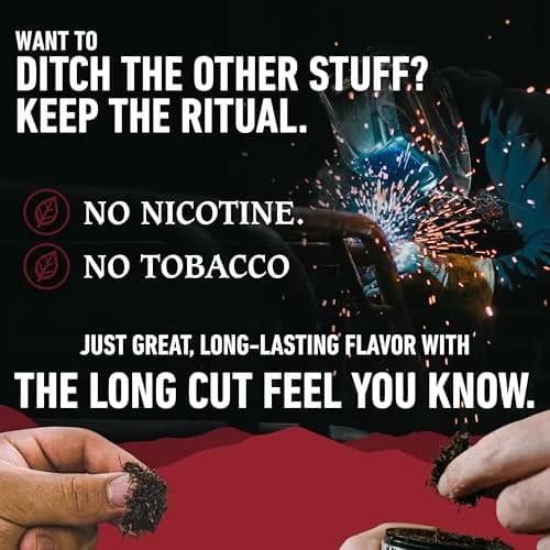 Smokey Mountain Herbal Long Cut Cherry, 5 Can Box | Tobacco-Free Nicotine-Free Herbal Chew thumbnail 6