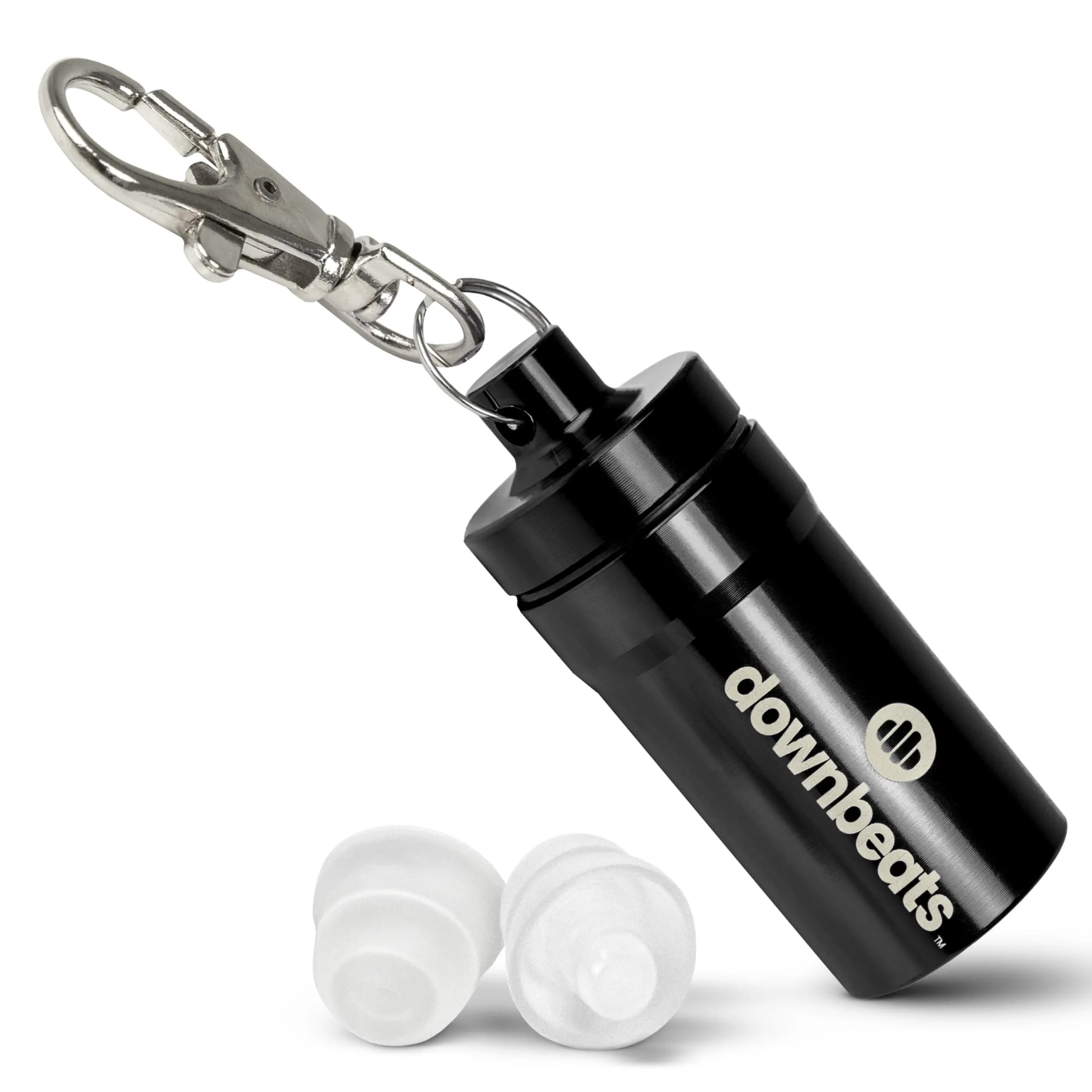 DownBeats Clear Earplug High Fidelity Ear Plugs for Concerts, Festivals & Noisy Events - 18dB Noise Reduction with Aluminum Case - main product image