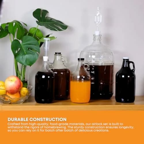 FastRack Twin Bubble Airlock and Carboy Bung 2-Pack | Fermentation Airlocks for Homebrewing Beer, Wine, Mead, and Kombucha thumbnail 5