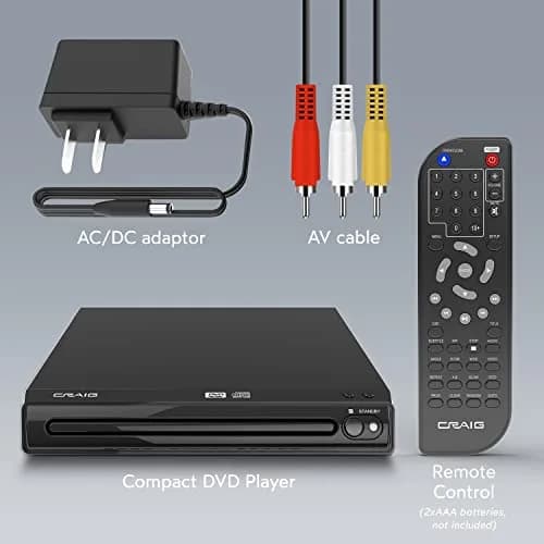 Craig CVD512a Compact DVD/CD Player with Remote | Progressive Scan, Multi-Format Playback thumbnail 4
