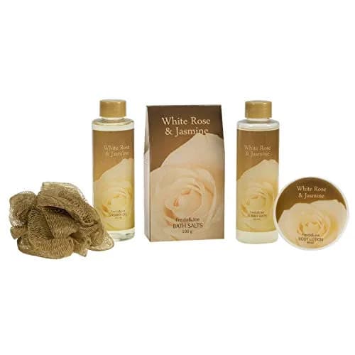 Freida and Joe White Rose Jasmine Spa Set 5 Piece | Luxurious Bath & Body Gift for Women thumbnail 2