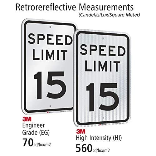 SmartSign Speed Limit 15 Sign | 12" x 18" 3M High Intensity Grade Reflective Aluminum thumbnail 6