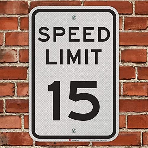 SmartSign Speed Limit 15 Sign | 12" x 18" 3M High Intensity Grade Reflective Aluminum thumbnail 4