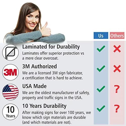 SmartSign No Parking Any Time Sign 12" x 18" Aluminum Reflective Industry Grade thumbnail 5