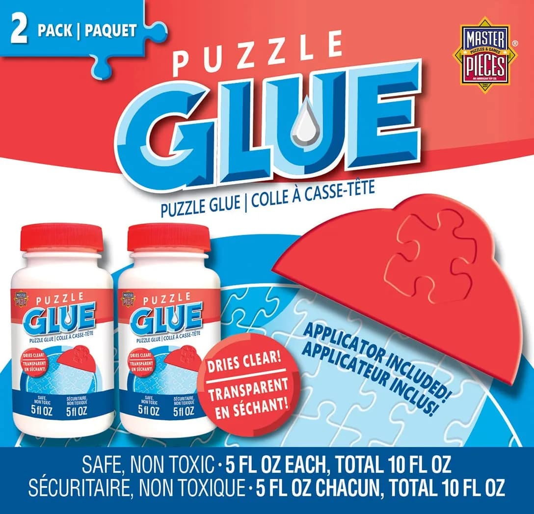 MasterPieces Clear Puzzle Glue 2 Pack 10 fl oz (295 ml) | USA-Imported Adhesive for Jigsaw Puzzles