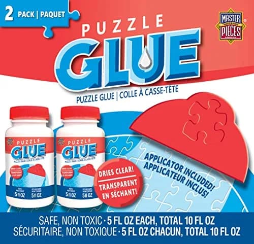 MasterPieces Clear Puzzle Glue 2 Pack 10 fl oz (295 ml) | USA-Imported Adhesive for Jigsaw Puzzles thumbnail 1